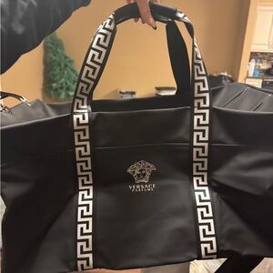 Versace Black and White Duffel Bag